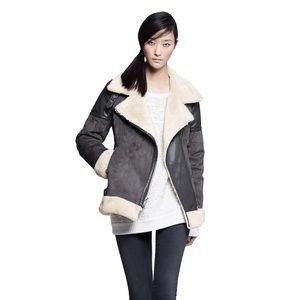 Michael Kors Asymmetrical Faux Shearling Coat